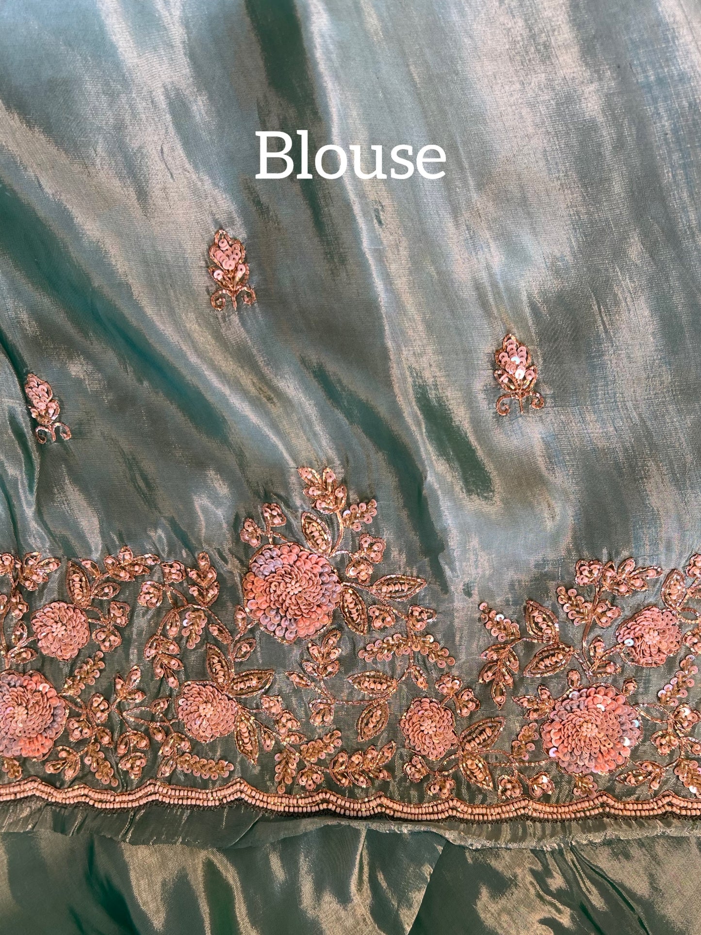 ZUBAIDAA - Pure Chinnon Satin Zardosi Pitta Hand Embroidered Saree