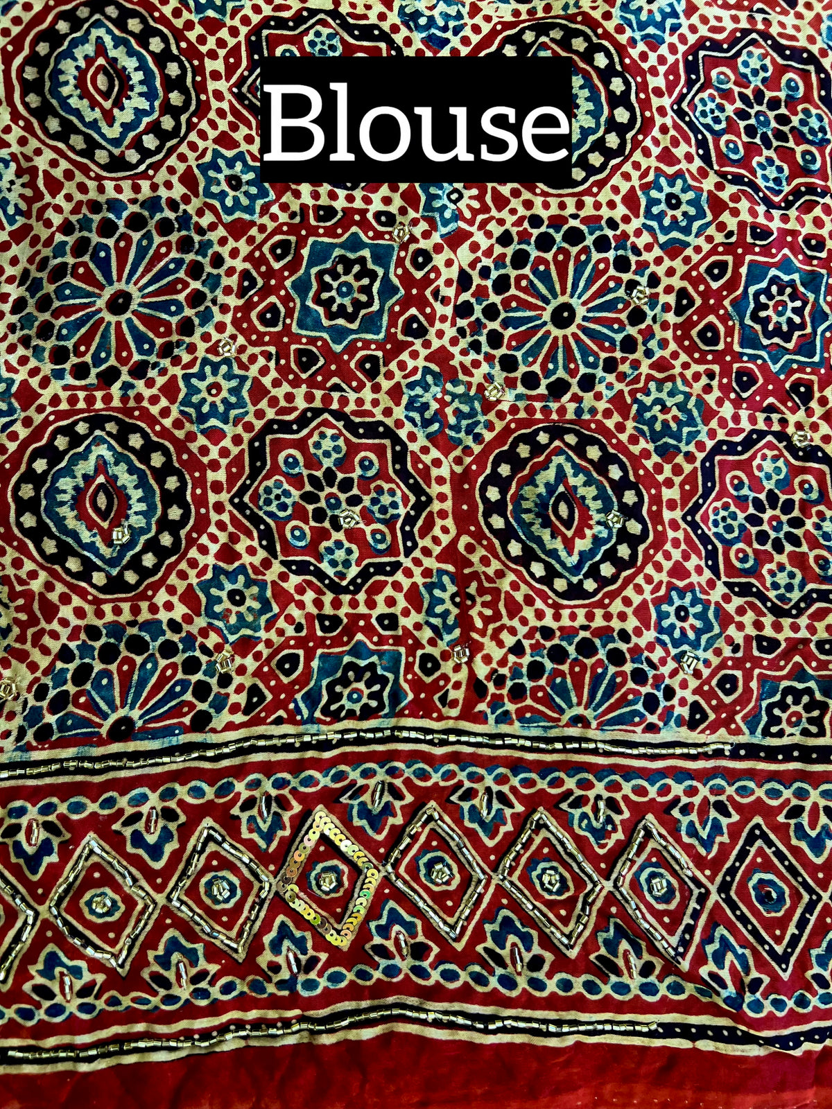 GREEN REGALIA - Pure Modal Bandhani Ajrakh Hand Embroidered Saree