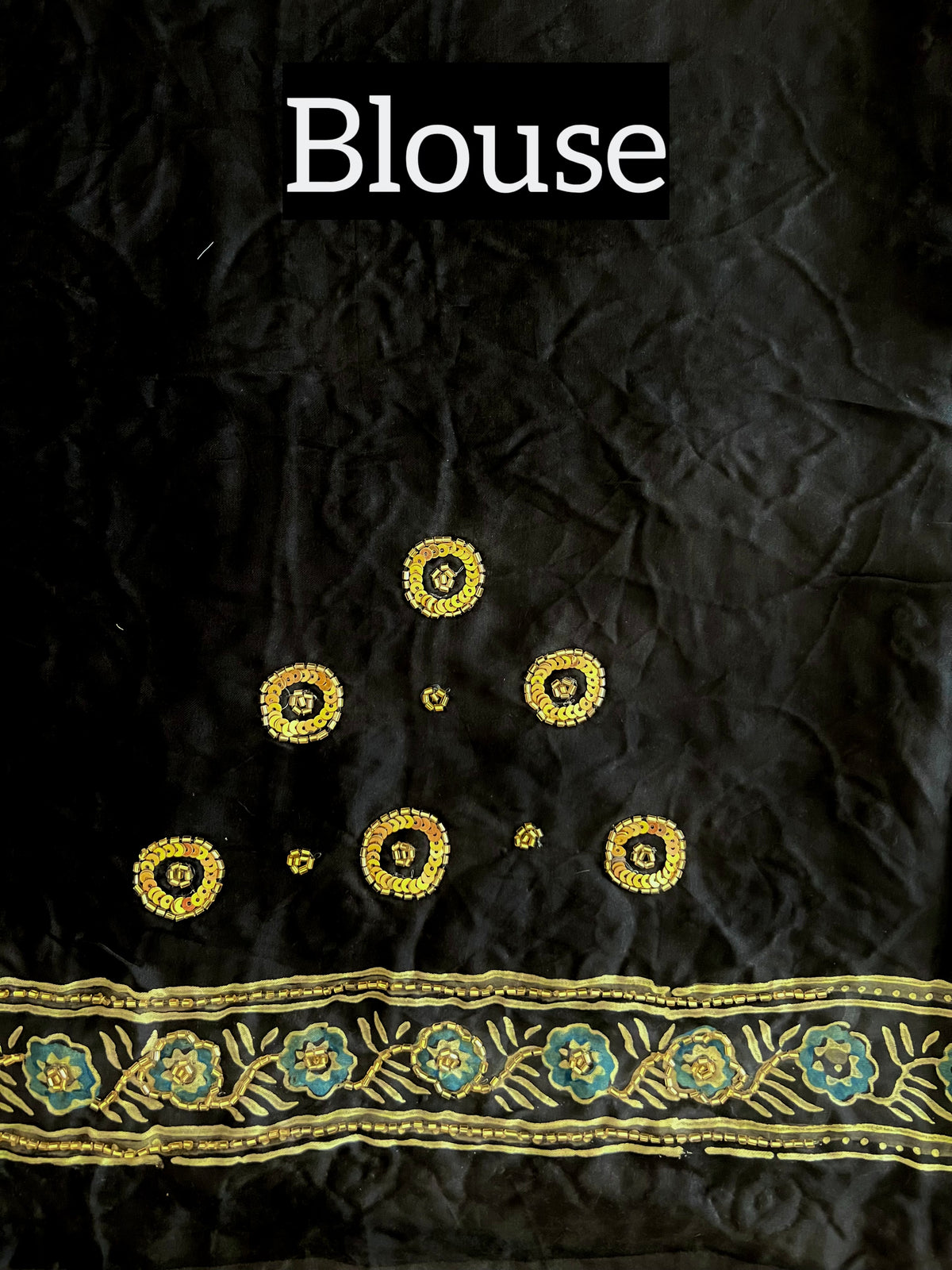 SHADOW ORCHID - Pure Modal Ajrakh Hand Embroidered Saree