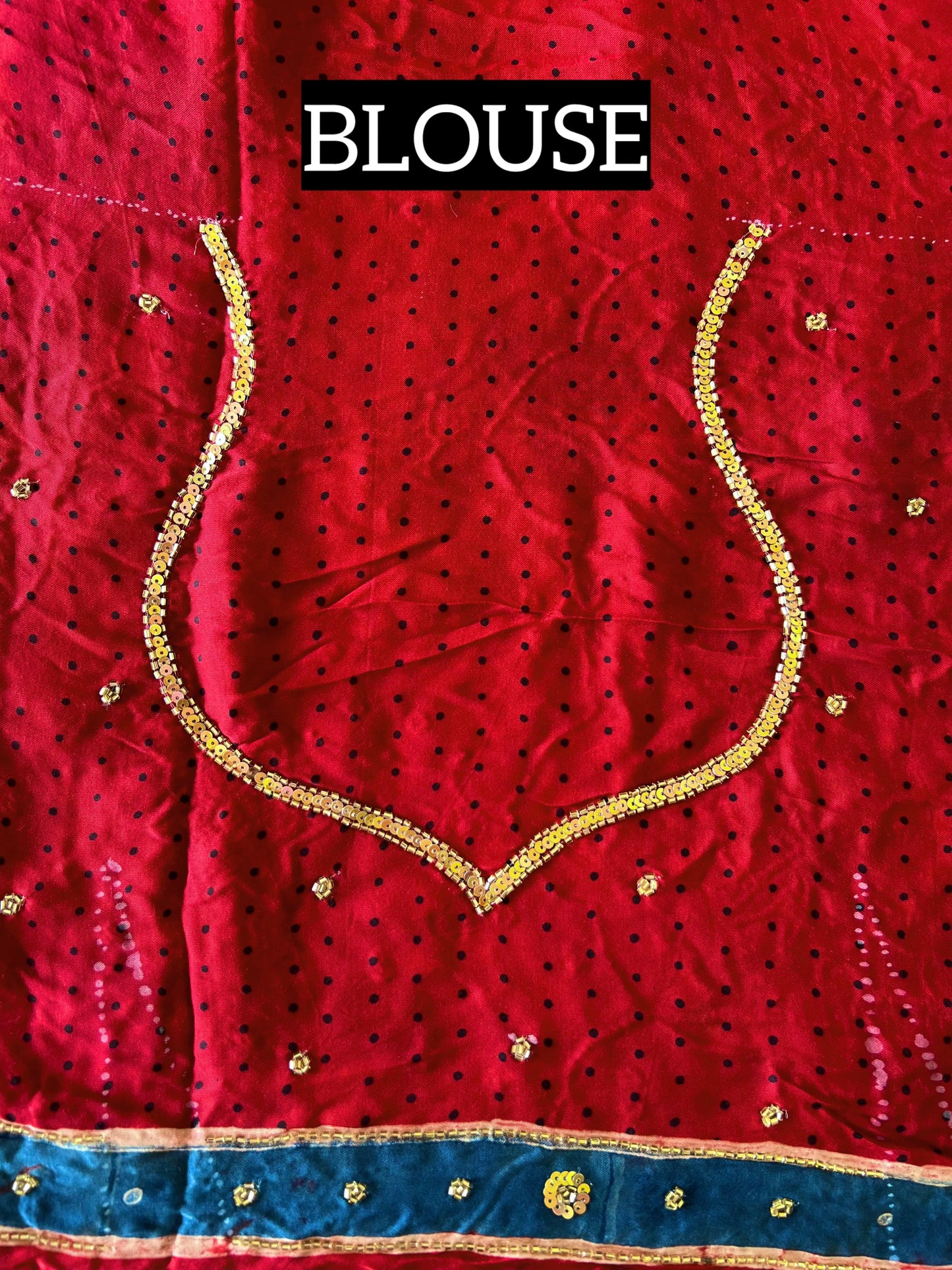 RUBY RADIANCE - Pure Modal Ajrakh Hand Embroidered Saree