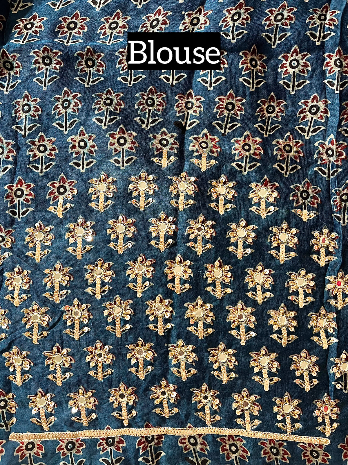 PINK ROYALE BANDHANI - Pure Modal Bandhani Ajrakh Hand Embroidered Saree