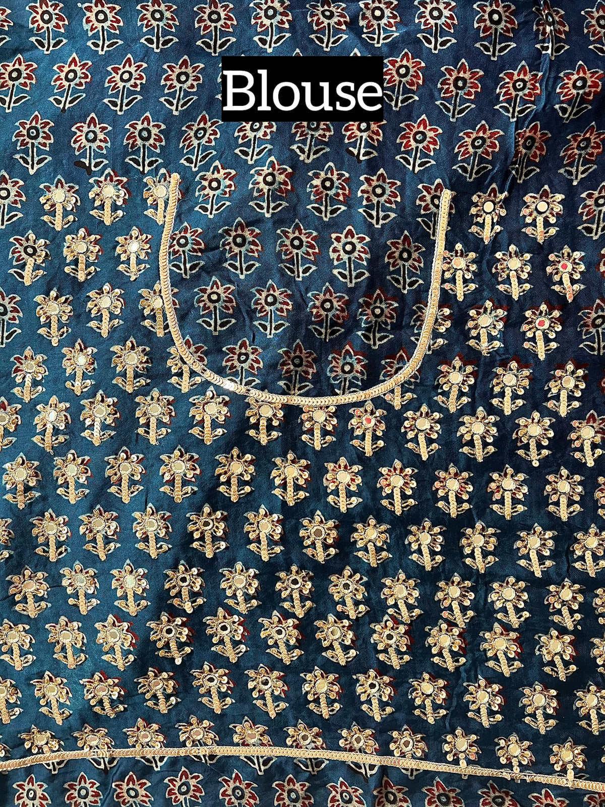 PINK ROYALE BANDHANI - Pure Modal Bandhani Ajrakh Hand Embroidered Saree