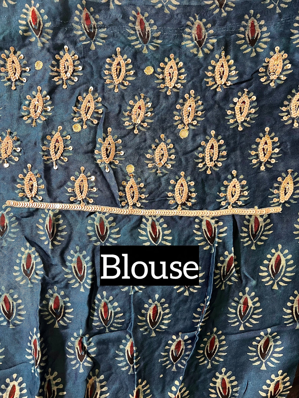 GREEN ROYALE BANDHANI - Pure Modal Bandhani Ajrakh Hand Embroidered Saree