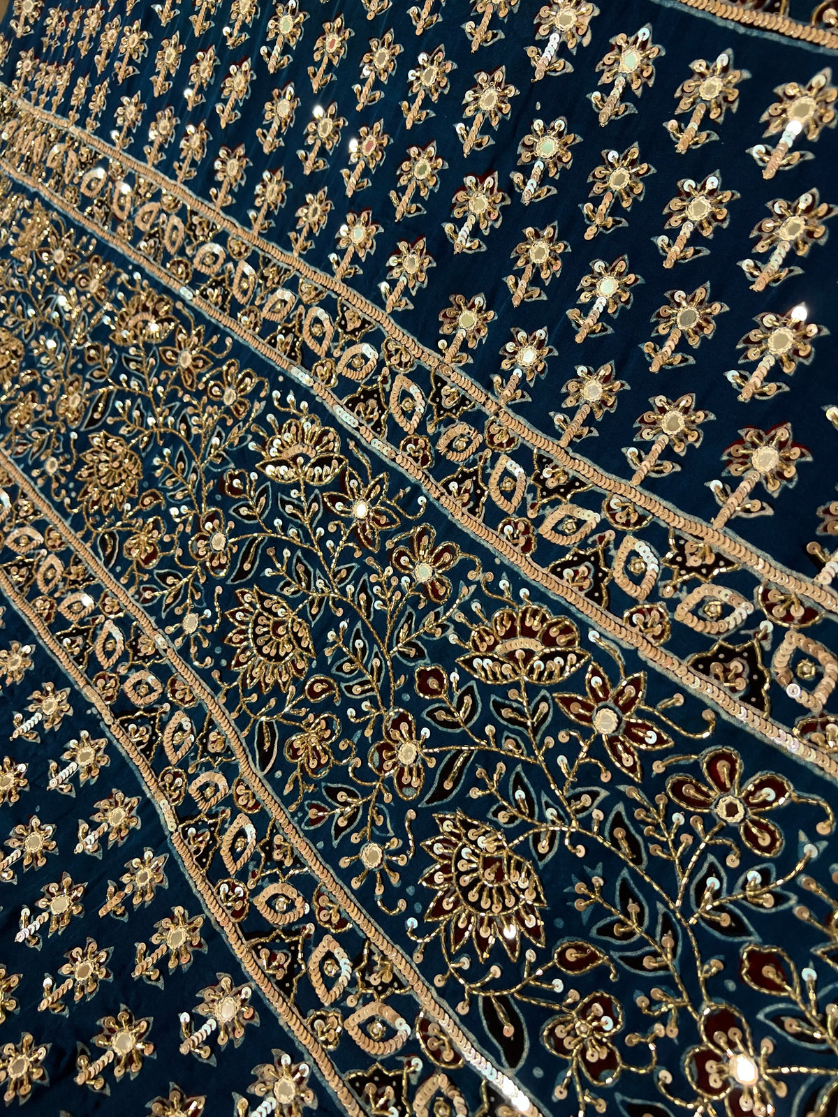 RED ROYALE BANDHANI - Pure Modal Bandhani Ajrakh Hand Embroidered Saree