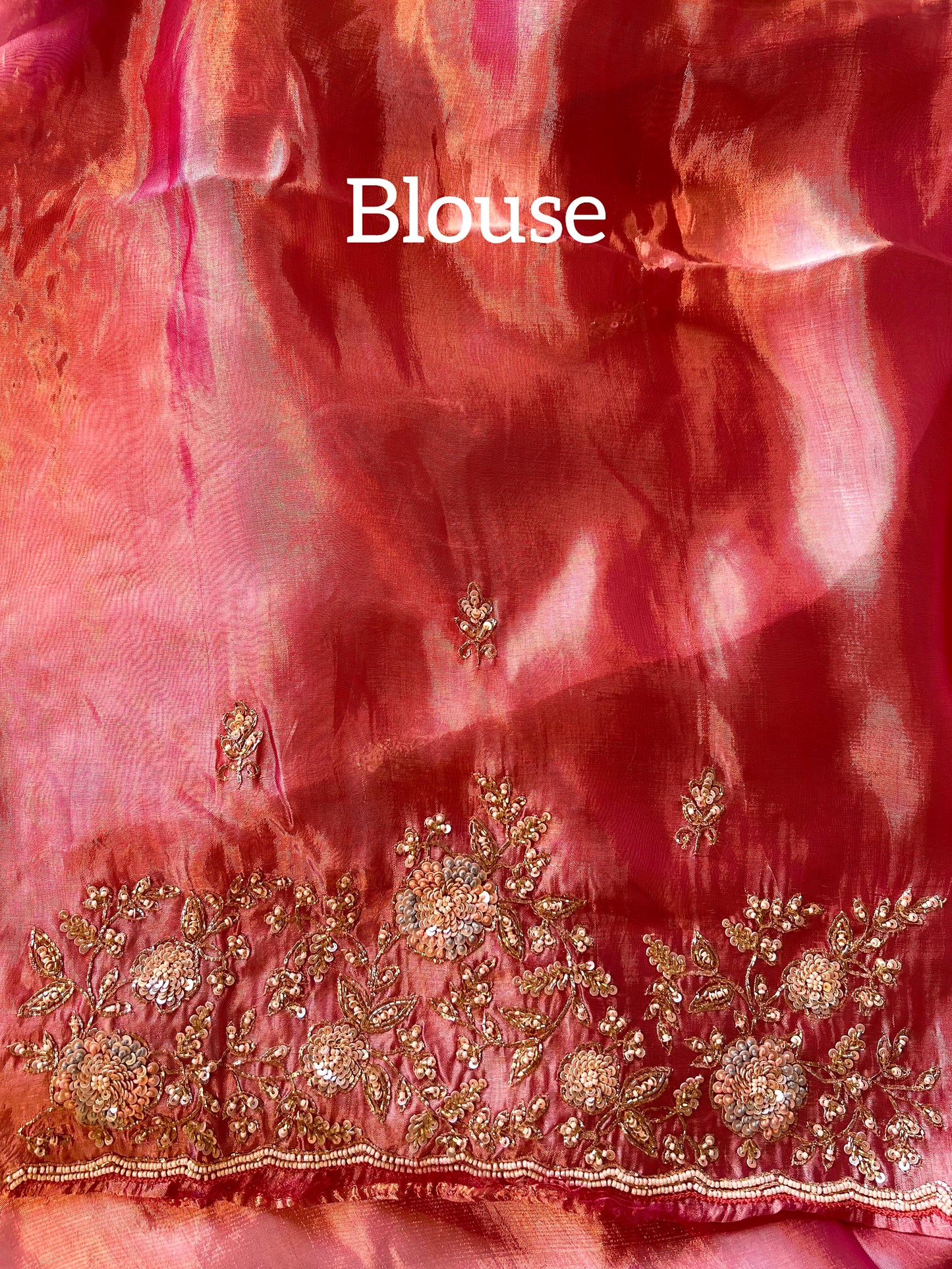 SHABNAM - Pure Chinnon Satin Zardosi Pitta Hand Embroidered Saree