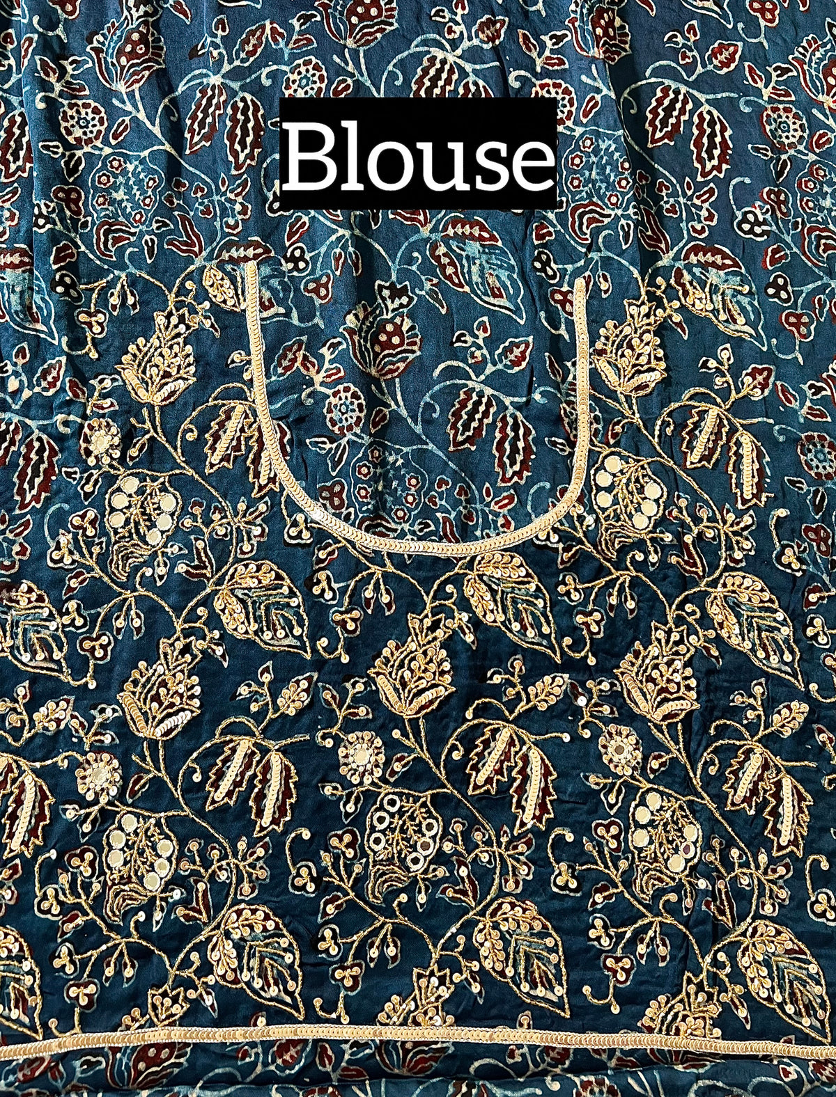 PURPLE ROYALE BANDHANI - Pure Modal Bandhani Ajrakh Hand Embroidered Saree