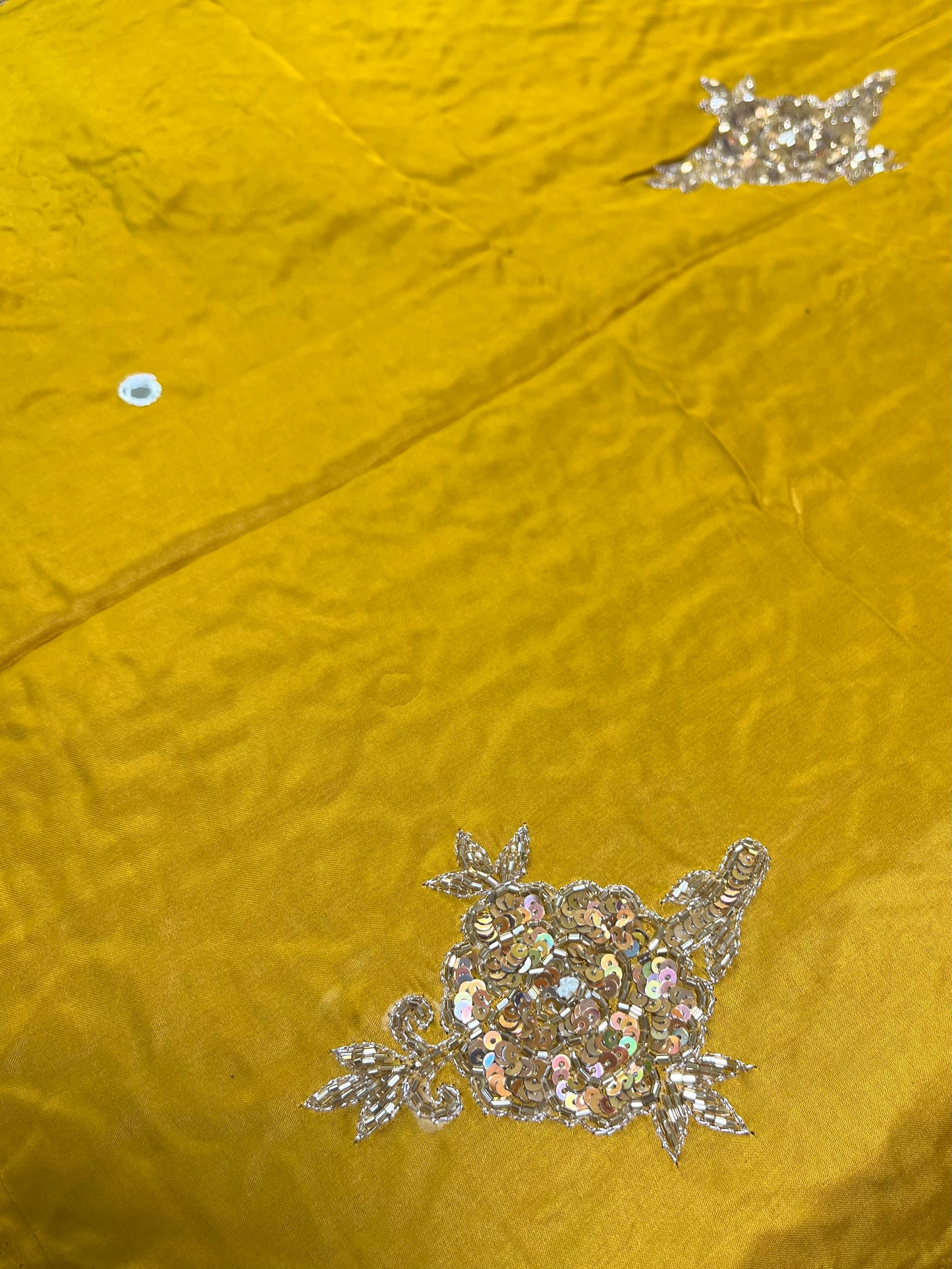 SUNEHRI ROSE - Pure Modal Ajrakh Hand Embroidered Saree
