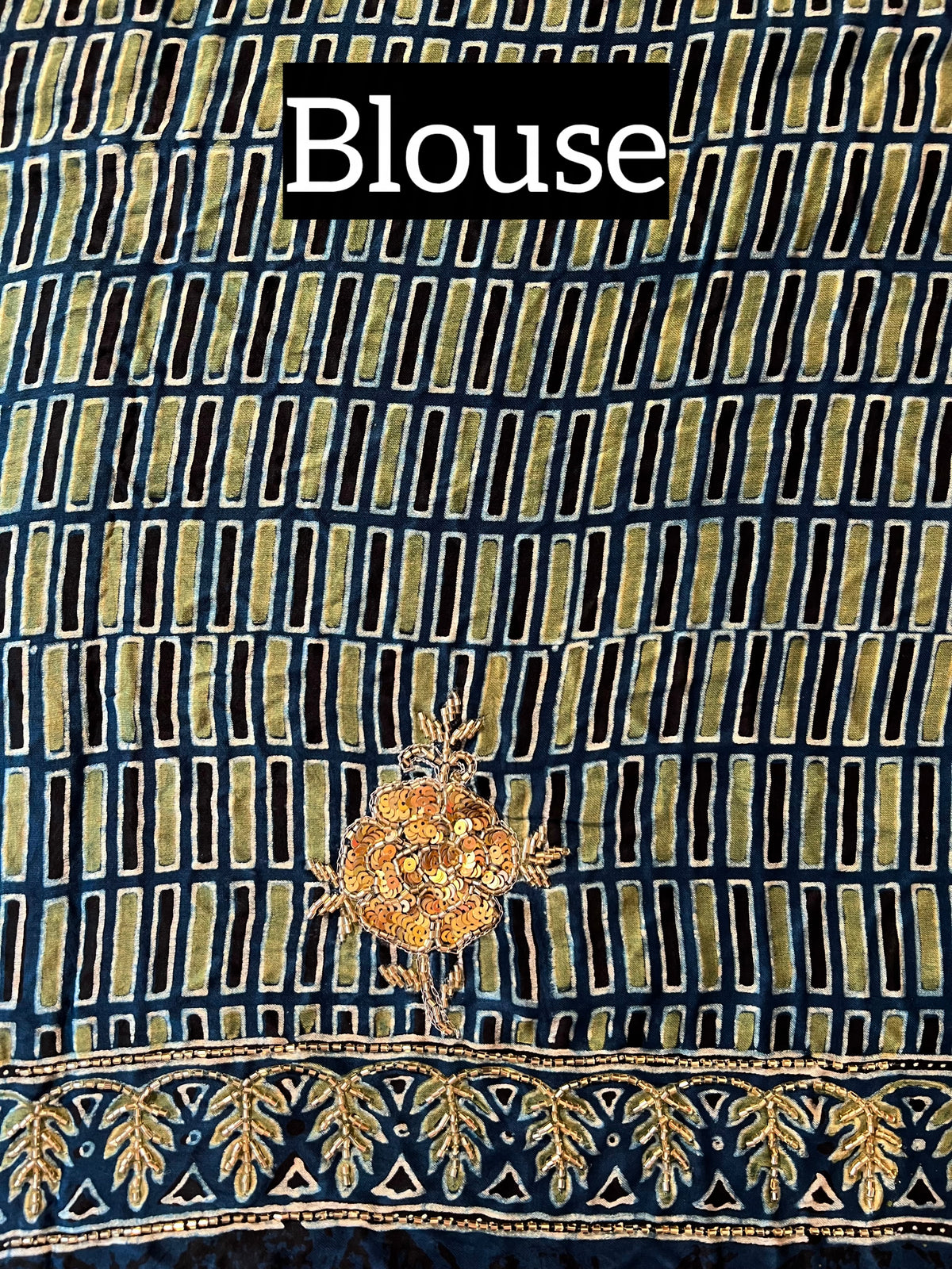 BUBBLEGUM ROSE - Pure Modal Ajrakh Hand Embroidered Saree