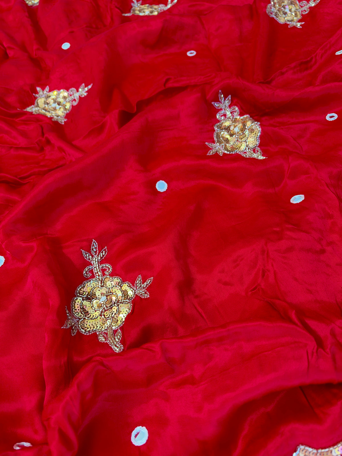 SPINEL ROSE - Pure Modal Hand Embroidered Saree with Tassels