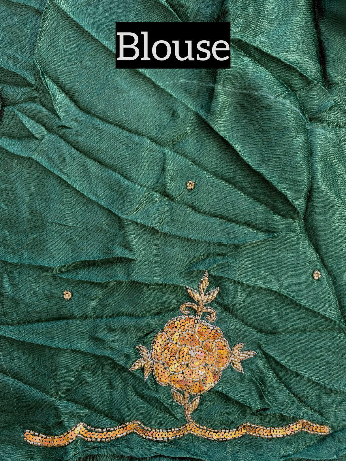 SAGE ROSE - Pure Modal Hand Embroidered Saree with Tassels