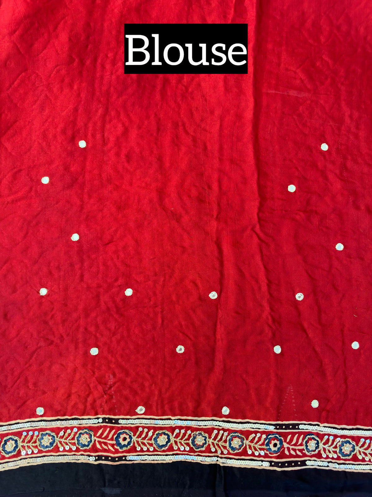 MERLOT ROMANCE - Pure Modal Ajrakh Hand Embroidered Saree