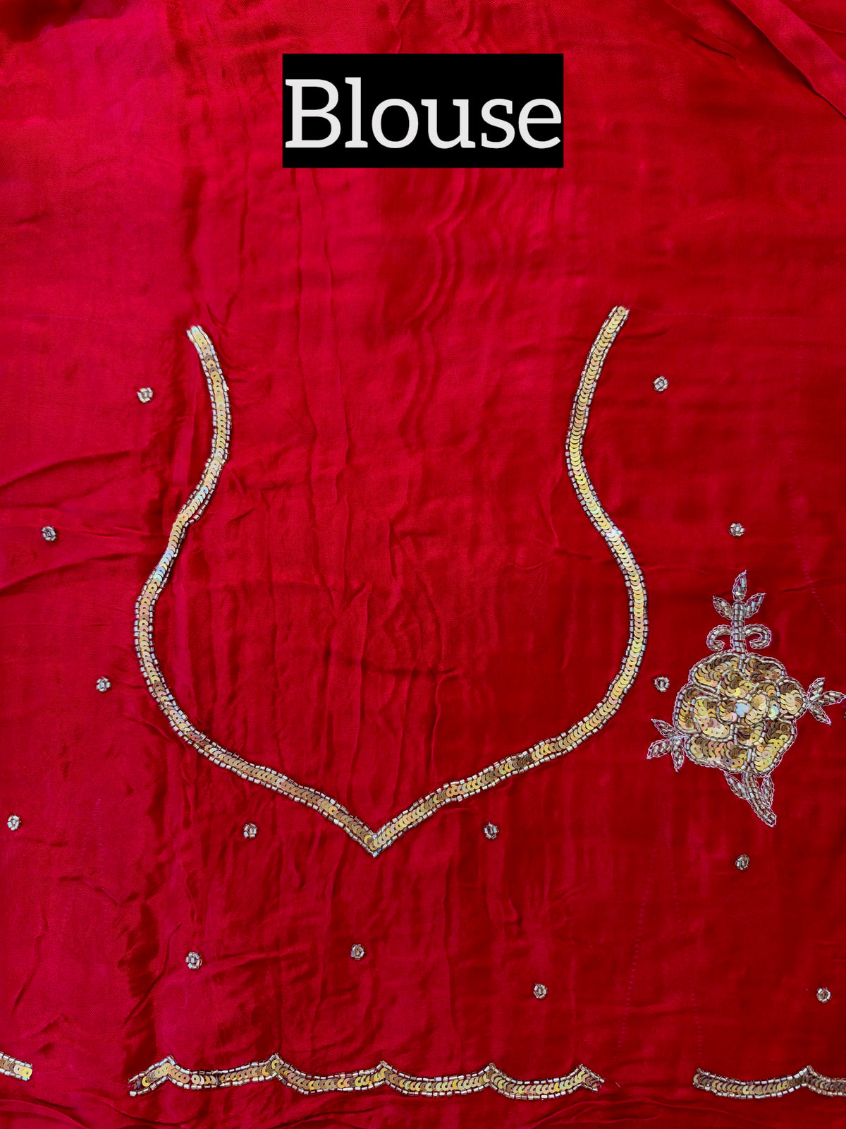 SPINEL ROSE - Pure Modal Hand Embroidered Saree with Tassels
